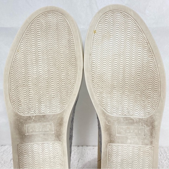 M. GEMÍ Womens Grey Leather Weave Slip On Loafer Made In Italy Shoes SZ EU 39.5 - Picture 9 of 12